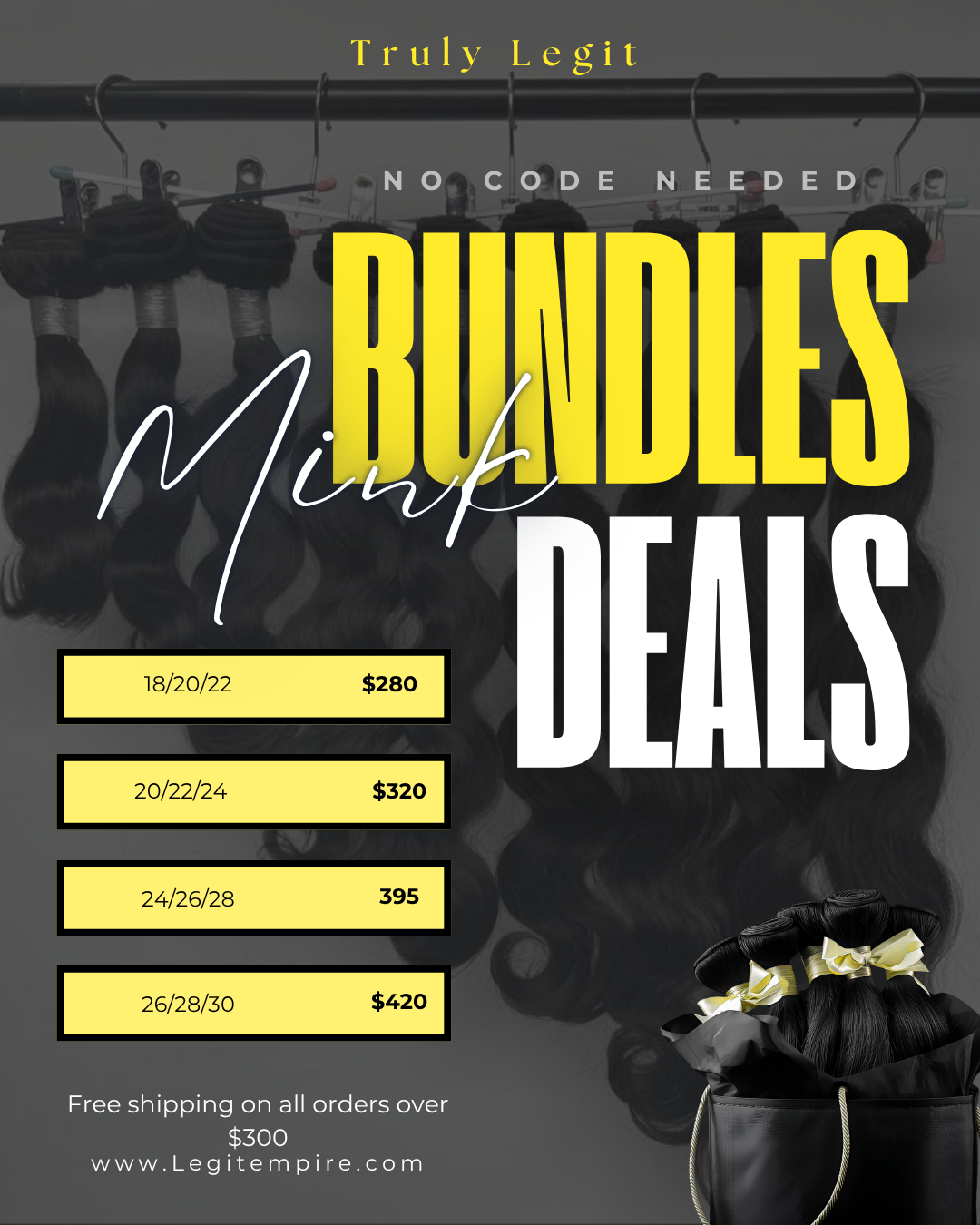 Bundle Deal (Water wave / Burmese Curly)